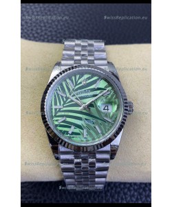 Rolex Datejust Cal.3235 Movement 1:1 Mirror Replica 904L Steel 36MM - Green Palm-Motif Dial