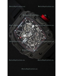 Richard Mille RM35-2 Rafael Nadal Forged Carbon Case with Black Rubber Strap