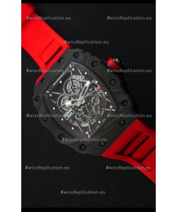 Richard Mille RM35-2 Rafael Nadal Forged Carbon Case with Red Strap