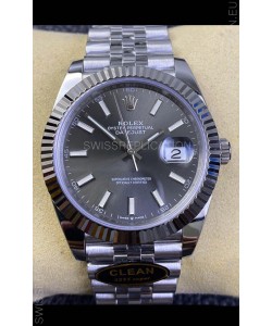 Rolex Datejust 41MM Cal.3135 Movement Swiss Replica Watch in 904L Steel / Grey Dial
