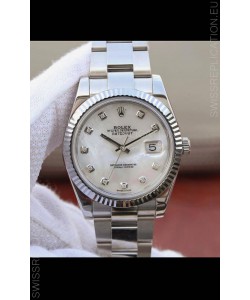 Rolex Datejust 41MM Cal.3135 Movement Swiss Replica Watch in 904L Steel Pearl Dial