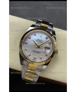 Rolex Datejust M126333 41MM ETA3235 72 Hours Power Pearl Dial Oyster 1:1 Mirror Replica Yellow Gold 904L Steel
