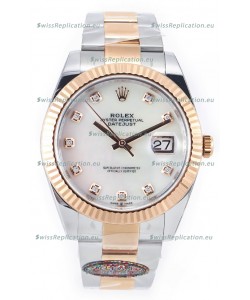 Rolex Datejust M126333 41MM ETA3235 72 Hours Power Pearl Dial Oyster 1:1 Mirror Replica Rose Gold 904L Steel