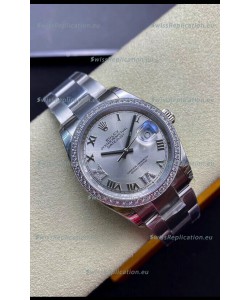 Rolex Datejust 126281RBR-0012 36MM Swiss 1:1 Mirror Replica in 904L Steel - Silver Dial