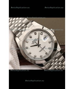 Rolex Datejust 41MM Cal.3135 Swiss 1:1 Mirror Replica Watch in 904L Steel Casing White Dial