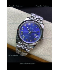 Rolex Datejust 41MM Swiss Replica in 904L Steel in Blue Dial - 1:1 Mirror Replica