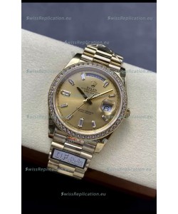 Rolex Day Date 40MM 1:1 Rose Gold in Gold Dial 1:1 Mirror Replica Watch