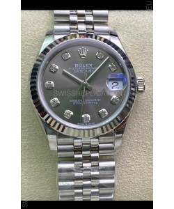Rolex Datejust 31MM ETA-2671 Movement Swiss Replica in 904L Steel in Grey Dial