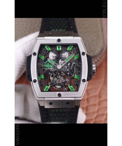 Hublot Masterpiece MP Senna Edition Genuine Tourbillon Swiss Replica Watch in Titanium Casing