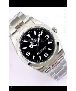 Rolex Explorer I Black Dial - 904L Steel in 3235 Swiss Automatic Movement