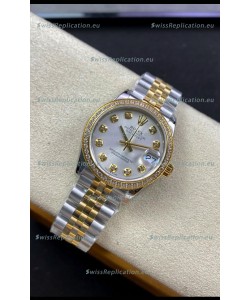 Rolex Datejust 278383 31MM Swiss Replica in 904L Steel Two Tone Yellow Gold Pearl Dial 1:1 Mirror Replica