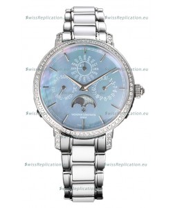 Vacheron Constantin Traditionelle Perpetual Calendar Ultra-Thin Steel Blue Pearl Swiss Replica