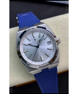 Vacheron Constantin Overseas 1:1 Mirror Swiss Replica Watch in Steel Dial - Rubber Strap