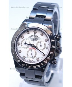 Rolex Cosmograph Project X Editions Black Out Daytona Swiss Replica Watch in Diamond Markers