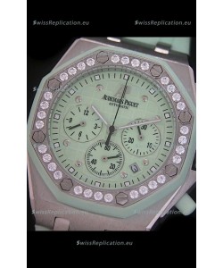 Audemars Piguet Royal Oak Offshore Lady Alinghi Swiss Watch in Light Green Dial