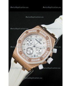 Audemars Piguet Royal Oak Offshore Lady Alinghi Swiss Watch in White Checkered Dial