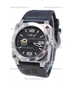 Bell and Ross BR 03 Type Aviation Brushed Steel Swiss Automatic Watch