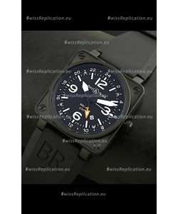 Bell and Ross BR01-93 GMT Japanese Replica Watch in PVD Case