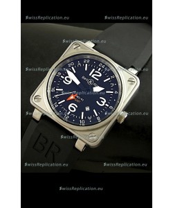 Bell and Ross BR01-93 GMT Japanese Replica Watch in Steel Case