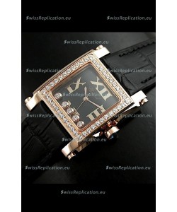 Chopard Happy Sport Swiss Replica Watch in Black Strap