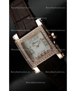 Chopard Happy Sport Swiss Replica Watch in Brown Strap