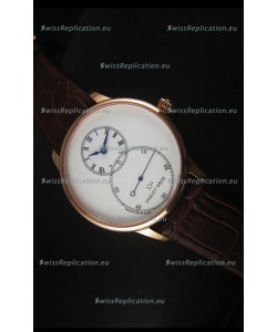 Jaquet Droz Grande Seconde Ivory Enamel Rose Gold Case Watch in White Dial