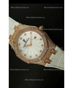 Audemars Piguet Royal Oak LADY Replica Watch in Pink Gold Casing