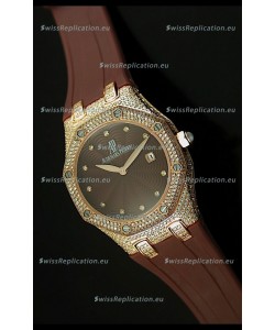Audemars Piguet Royal Oak LADY Replica Watch in Pink Gold Casing