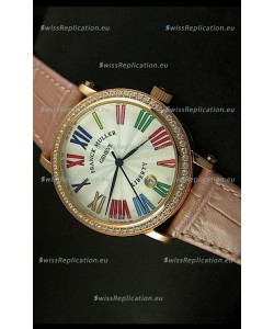 Franck Muller Master of Complications Liberty Japanese Watch in Pink Strap