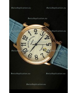 Franck Muller Master of Complications Liberty Japanese Watch Blue Strap