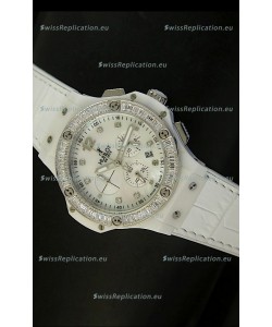 Hublot Big Bang 34MM Ladies Watch in Quartz Movement - White Dial/Strap
