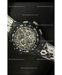 Hublot Big Bang White Zebra Bang Edition in Black PVD Case 34MM Watch
