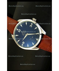Omega Seamaster Railmaster Japanese Replica Watch in Brown Leather Strap