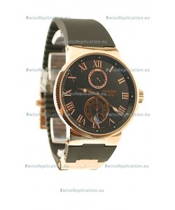 Ulysse Nardin Maxi Marine Chronometer Japanese Replica Rose Gold Watch