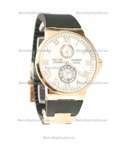 Ulysse Nardin Maxi Marine Chronometer Japanese Replica Rose Gold Watch