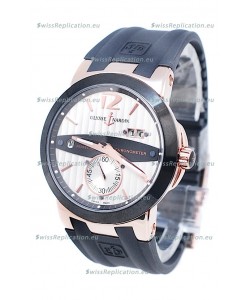 Ulysse Nardin Executive Dual Time Japanese Replica Rose Gold Watch