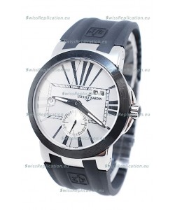 Ulysse Nardin Executive Dual Time Japanese Replica Watch in White Dial