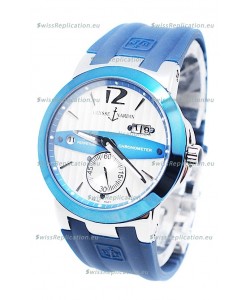 Ulysse Nardin Executive Dual Time Japanese Replica Watch in Persian Blue Bezel