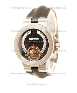 Bvlgari Grandes Diagono Complication Swiss Tourbillon Steel Watch