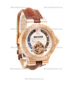 Bvlgari Grandes Diagono Complication Swiss Tourbillon Gold Watch