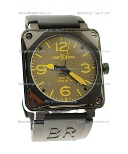 Bell and Ross BR01-92 Limited Edition Japanese PVD Watch in Yellow Markers