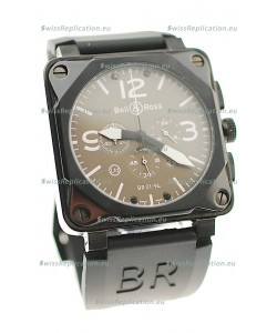 Bell and Ross BR01-94 Edition Japanese PVD Watch in Grey Dial