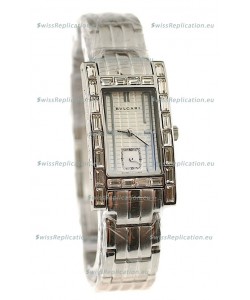 Bvlgari Rettangolo Japanese Replica Watch in Dark Blue Dial