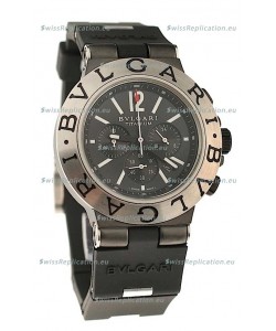 Bvlgari Scuba Swiss Body Japanese Steel Watch in Black Dial