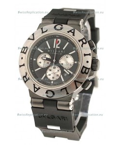 Bvlgari Scuba Swiss Body Japanese Steel Watch in Steel Bezel