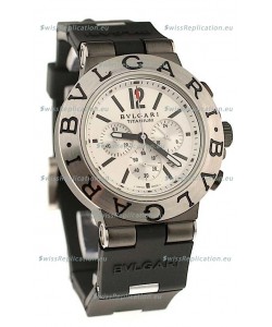 Bvlgari Scuba Swiss Body Japanese Steel Watch in White Dial