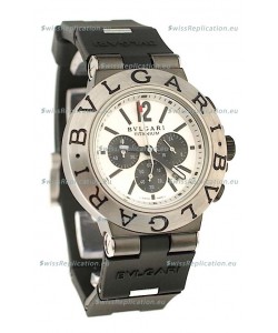 Bvlgari Scuba Swiss Body Japanese Steel Watch in Black Subdial