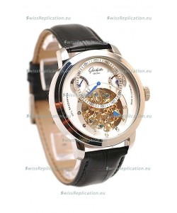 Glashutte Panaomatic Regulator Tourbillon Japanese Replica Steel Watch