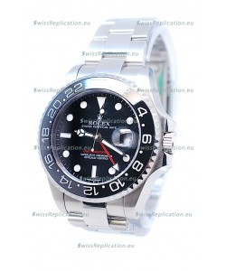 Rolex GMT Masters II 2011 Edition Swiss Replica Watch in Black Cerarmic Bezel
