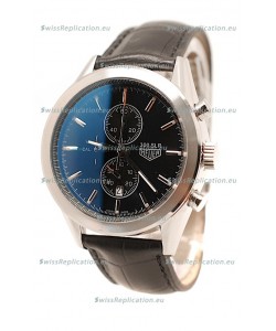 Tag Heuer Carrera Cal. 1887 Chronograph Japanese Watch in Black Strap